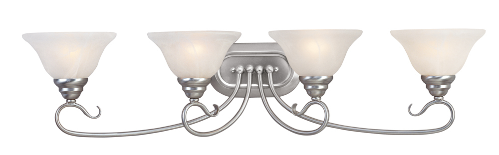 4 Light Brushed Nickel Bath Light