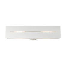 Livex Lighting 16682-13 - 2 Lt Textured White with Brushed Nickel Finish Accents ADA Vanity Sconce