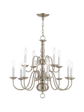 Livex Lighting 5012-91 - 12 Light Brushed Nickel Chandelier