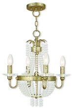 Livex Lighting 51844-28 - 4 Light WG Mini Chandelier/Ceiling Mount