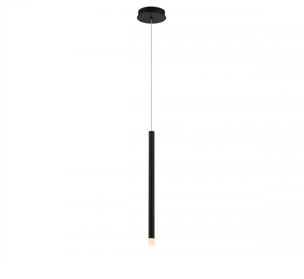 Amalfi, 1 Light LED Pendant, Matte Black