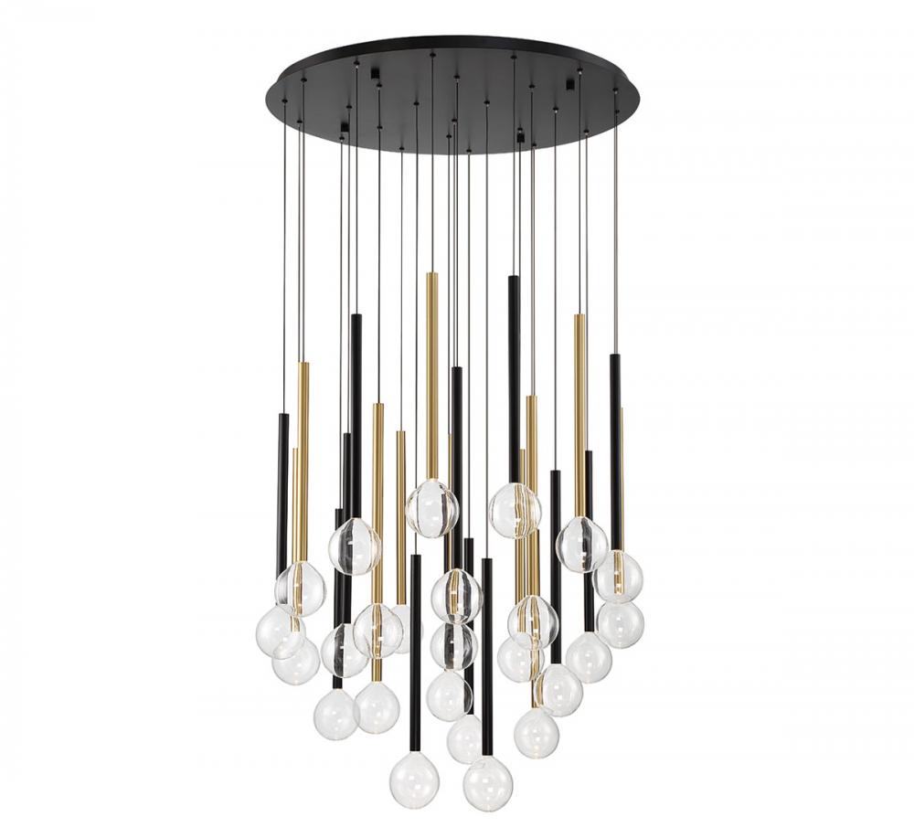 Positano, 25 Light Round LED Chandelier, Mixed