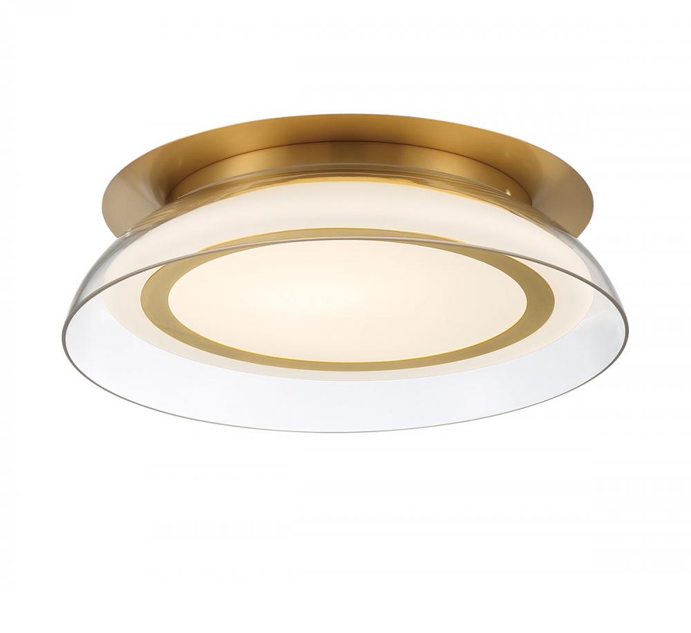 Pescara, Large LED Ceiling Mount, Plated Brushed Gold