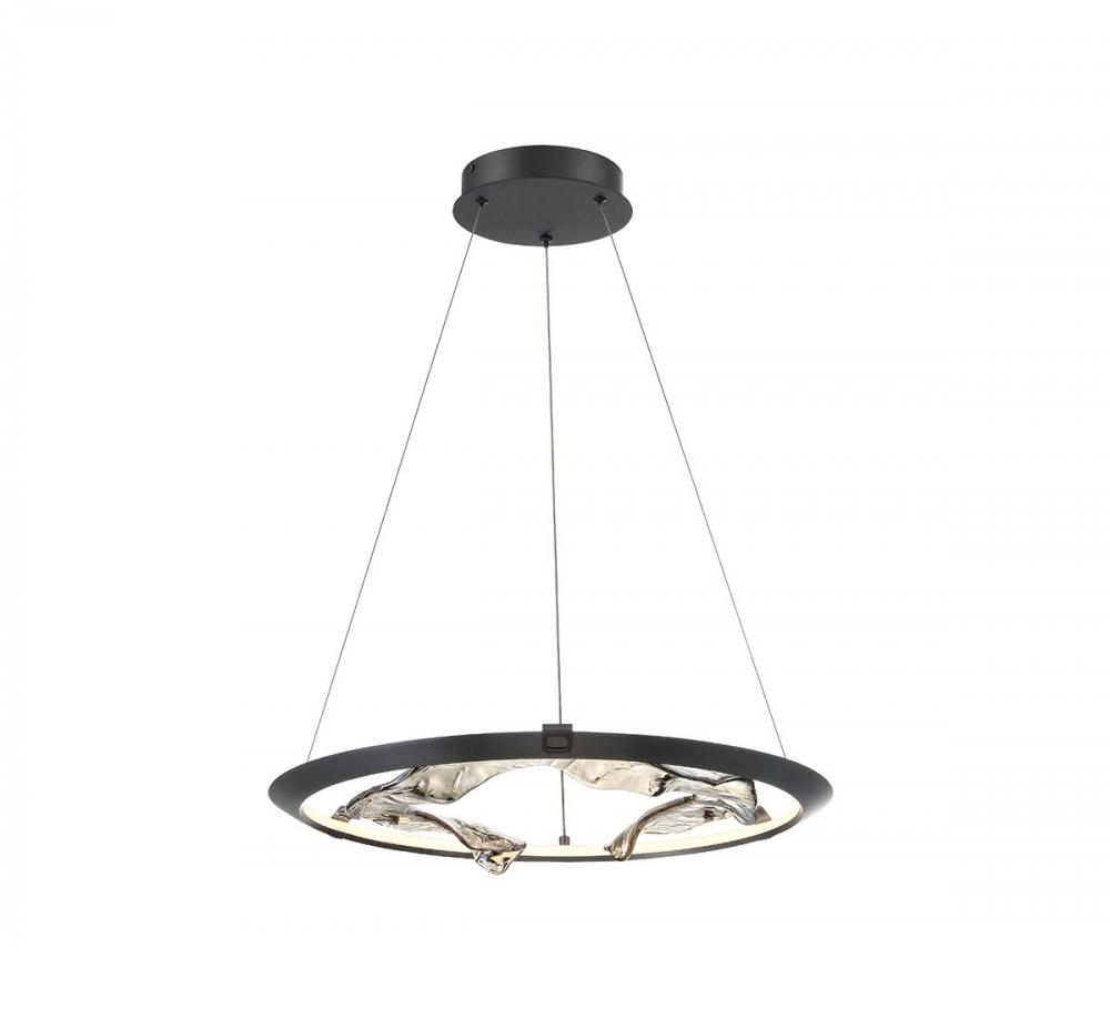 Nettuno, Small LED Chandelier, Metallic Brushed Grey