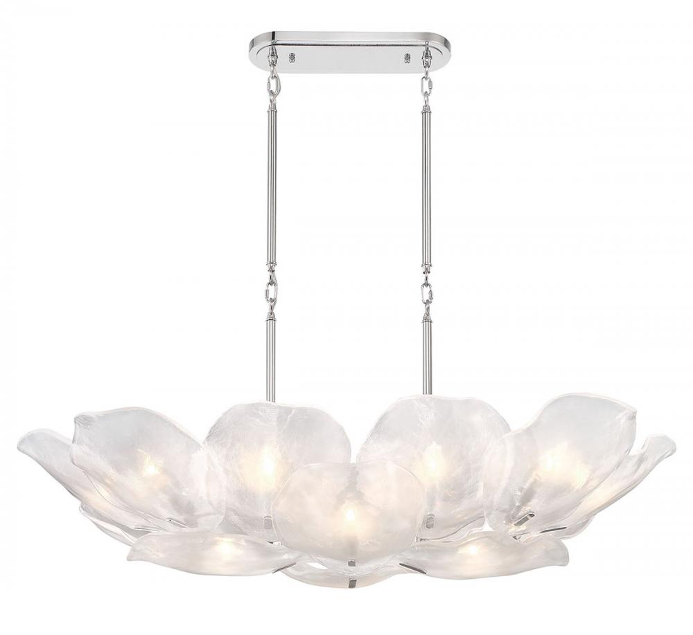 Corato, 14 Light Island Chandelier, Chrome