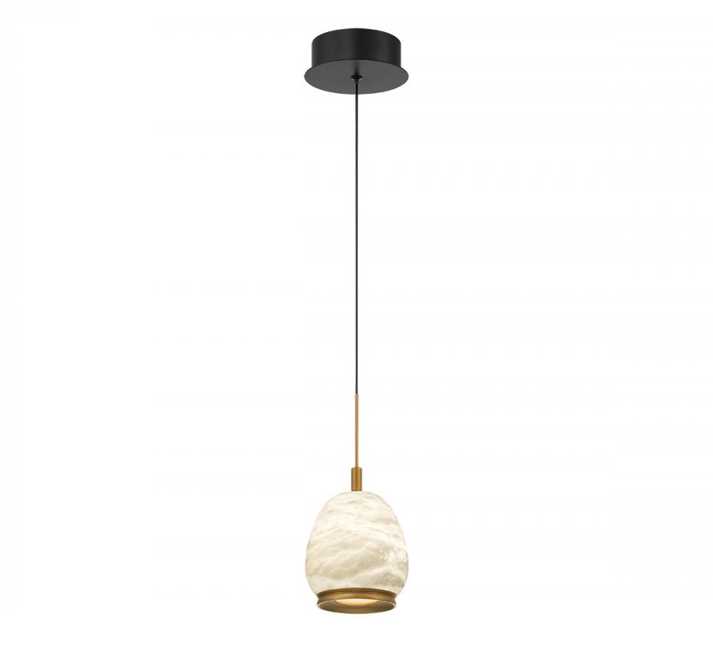 Lucidata, 1 Light LED Pendant, Matte Black