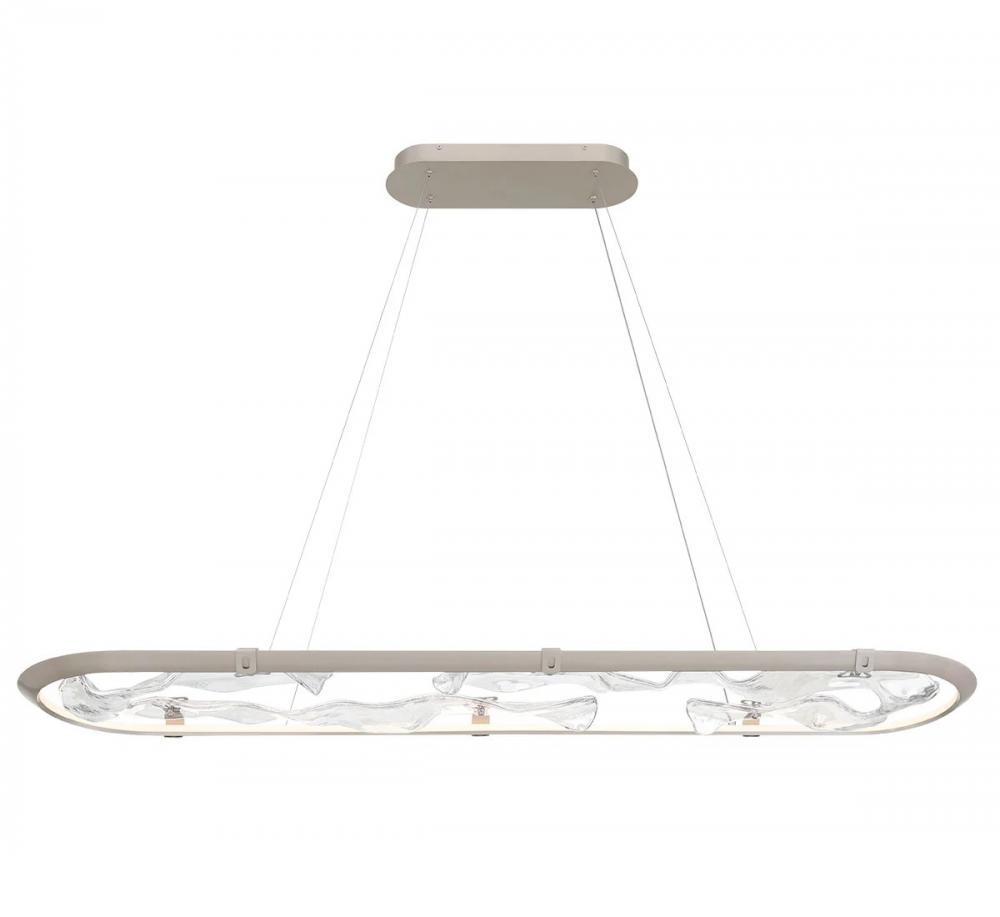 Nettuno 60&#34; Oval LED Chandelier, 
Painted Brushed Champagne