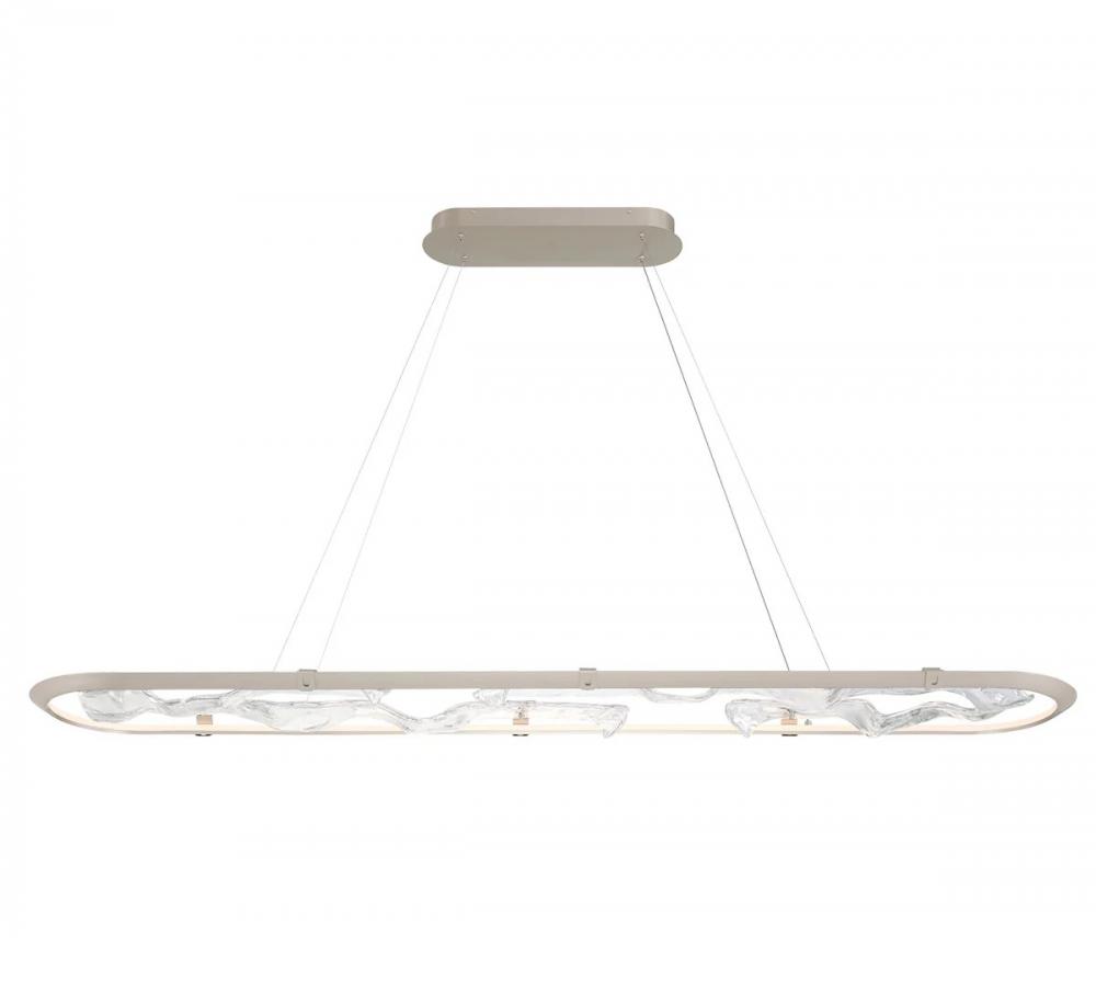 Nettuno 72&#34; Oval LED Chandelier, 
Painted Brushed Champagne