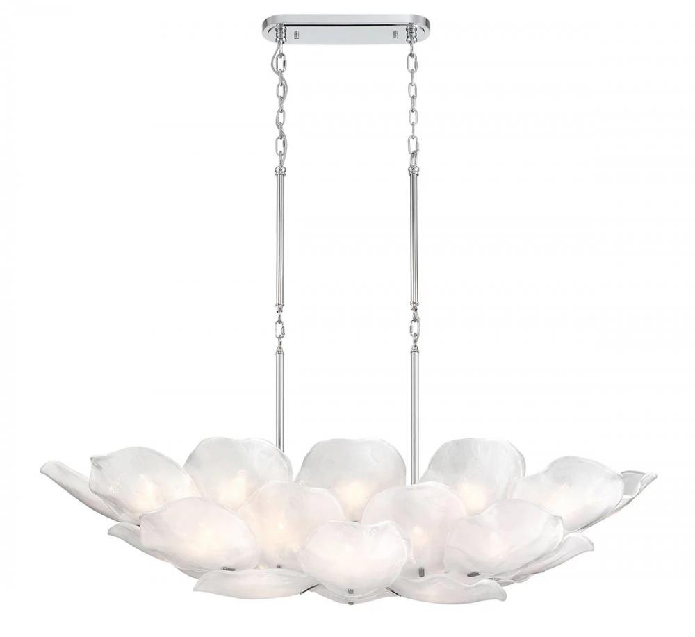 Corato, 26 Light Island Chandelier, Chrome