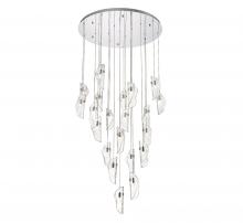 Lib & Co. US 10167-017-01 - Sorrento, 21 Light Round LED Chandelier, Clear, Chrome Canopy