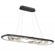 Lib & Co. US 10178-015 - Nettuno, Large Oval LED Chandelier, Metallic Brushed Grey