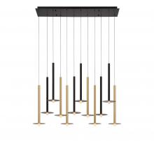 Lib & Co. US 12107-023 - Piatto, 12 Light Linear LED Chandelier, Mixed