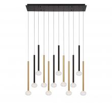 Lib & Co. US 12113-023 - Soffio, 12 Light Linear LED Chandelier, Mixed