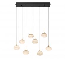 Lib & Co. US 12124-02 - Calcolo, 8 Light Rectangular LED Chandelier, Matte Black