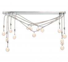 Lib & Co. US 12177-01 - Bellissima, 15 Light Linear Chandelier,Silver Sleeves