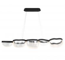 Lib & Co. US 12239-08 - Aveah, 5 Light Linear LED Chandelier, Sand Black