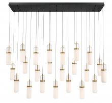 Lib & Co. US 12249-02 - Verona, 23 light Rectangular LED Chandelier, Matte Black