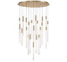 Lib & Co. US 12273-037 - Gravina ,22 Light LED Chandelier, Brushed Brass, Clear Crystal