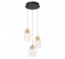 Lib & Co. US 12288-02 - Castelo, 3 Light LED Pendant, Matte Black