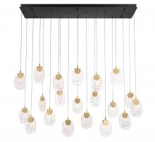 Lib & Co. US 12295-02 - Castelo, 20 Light Rectangular LED Chandelier, Matte Black