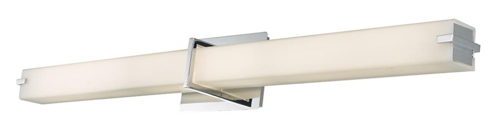 38&#34; Vertical or Horizontal Mount Square Glass Vanity-Wall Fixture with High Output Dimmable LED