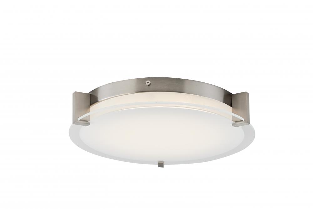 Flat Round Glass Low Profile Flushmount