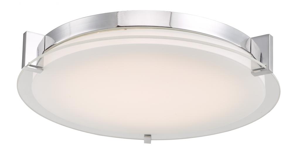 Flat Round Glass Low profile Flushmount