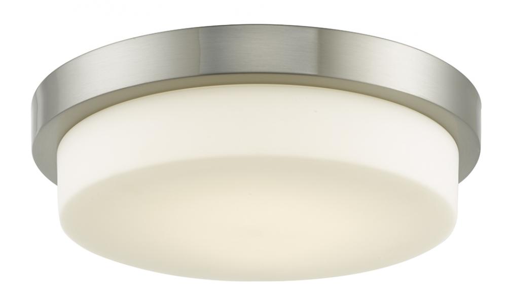 13&#34; Stepped Opal Glass Flushmount with High Output Dimmable LED