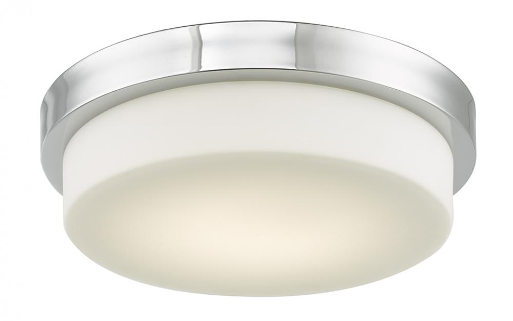 13&#34; Stepped Opal Glass Flushmount with High Output Dimmable LED