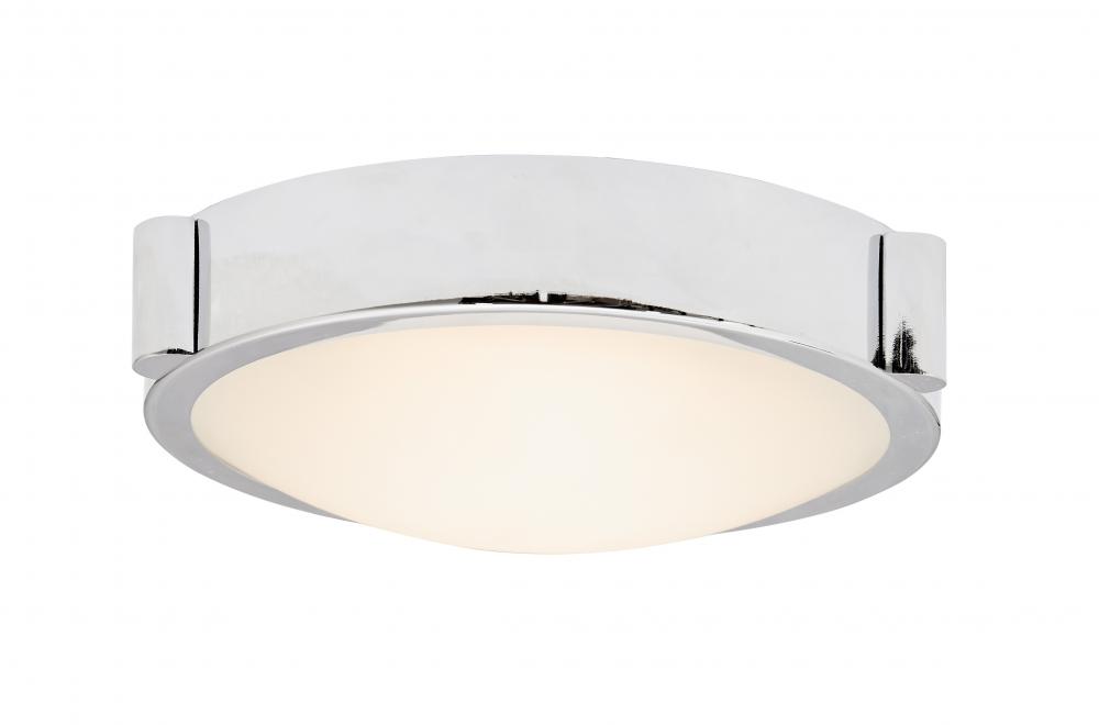 8&#34; Low Profile Frosted Glass Flushmount with High Output Dimmable LED