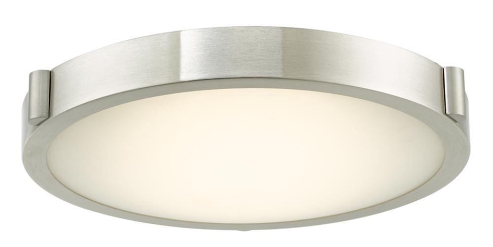 11&#34; Low Profile Frosted Glass Flushmount with High Output Dimmable LED