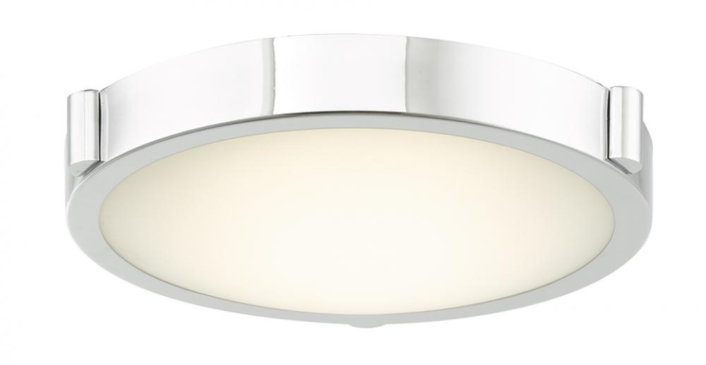 11&#34; Low Profile Frosted Glass Flushmount with High Output Dimmable LED