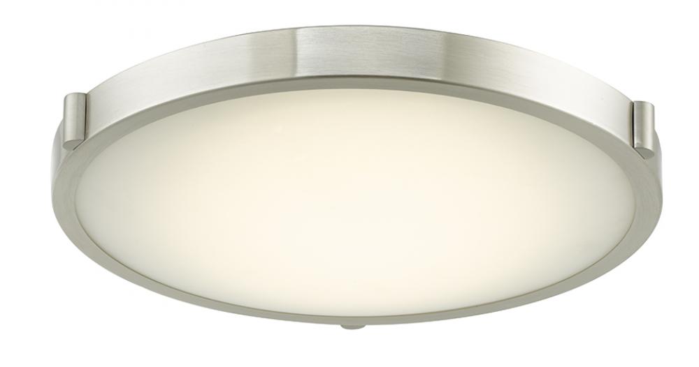 17&#34; Low Profile Frosted Glass Flushmount with High Output Dimmable LED