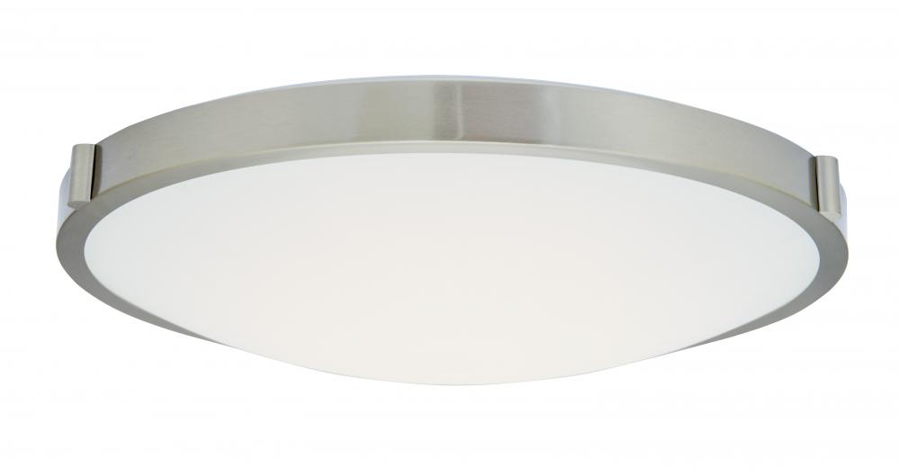 20&#34; Low Profile Frosted Glass Flushmount with High Output Dimmable LED