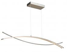 Abra Lighting 10016PN-BN-Wishbone - Crossed Frame Pendant