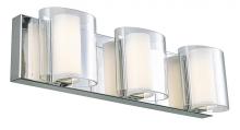 Abra Lighting 20048WV-CH-Zoe - Curved Clear and Opal Glass Vanity