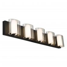Abra Lighting 20050WV-BL-Zoe - Curved Clear and Opal Glass Vanity