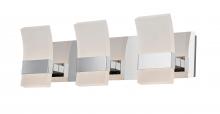 Abra Lighting 20087WV-CH-Fang - 3 Light Curved Frosted Acrylic Edge Lit Vanity