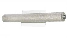 Abra Lighting 20094WV-BN-Radius - 20" Hand Blown Diamond Glass Tube LED Vanity