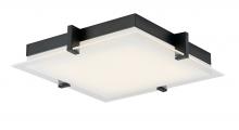 Abra Lighting 30012FM-BL-Matrix - Flat Square Glass Low profile Flushmount