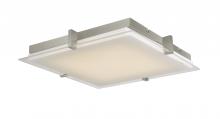 Abra Lighting 30012FM-BN-Matrix - Flat Square Glass Low profile Flushmount