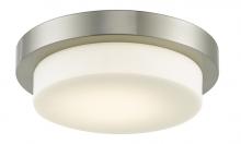 Abra Lighting 30014FM-BN-Step - 11" Stepped Opal Glass Flushmount with High Output Dimmable LED