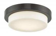 Abra Lighting 30014FM-BZ-Step - 11" Stepped Opal Glass Flushmount with High Output Dimmable LED