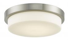 Abra Lighting 30015FM-BN-Step - 13" Stepped Opal Glass Flushmount with High Output Dimmable LED