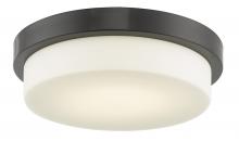 Abra Lighting 30015FM-BZ-Step - 13" Stepped Opal Glass Flushmount with High Output Dimmable LED