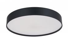 Abra Lighting 30028FM-MB-Snare - 17" 3CCK Metal Cylinder and Frosted Glass Flushmount