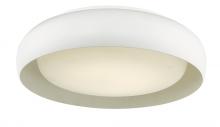 Abra Lighting 30060FM-WH-Euphoria - 15" Curved Metal Frame with Opal Glass Diffuser