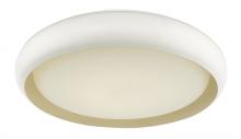 Abra Lighting 30061FM-WH-Euphoria - 18" Curved Metal Frame with Opal Glass Diffuser