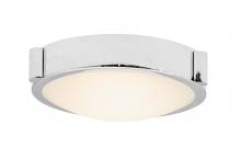 Abra Lighting 30064FM-CH-Halo - 8" Low Profile Frosted Glass Flushmount with High Output Dimmable LED