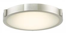 Abra Lighting 30065FM-BN-Halo - 11" Low Profile Frosted Glass Flushmount with High Output Dimmable LED